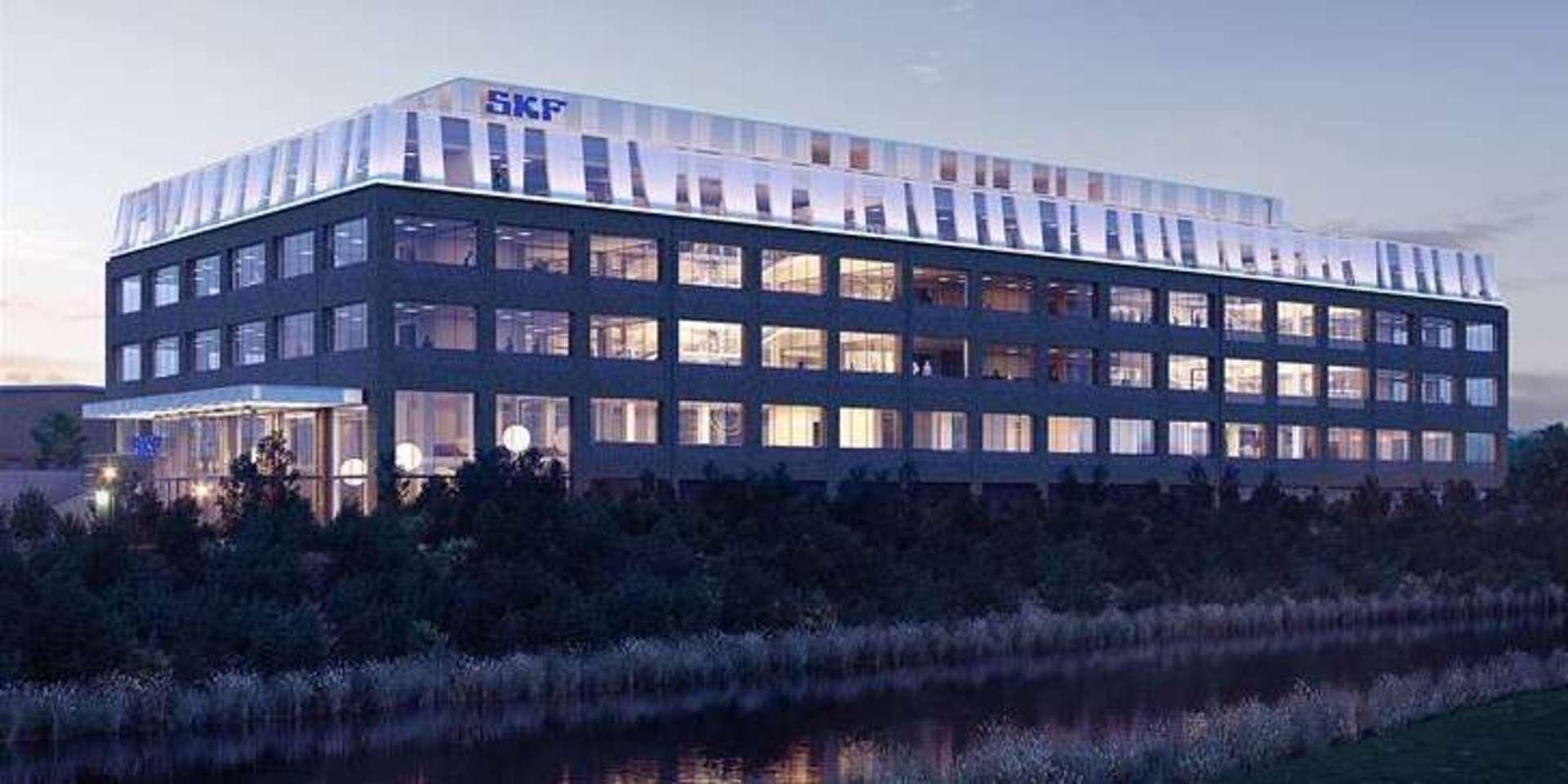 Så här ska SKF:s nya huvudkontor i Göteborg se ut, enligt skissen.