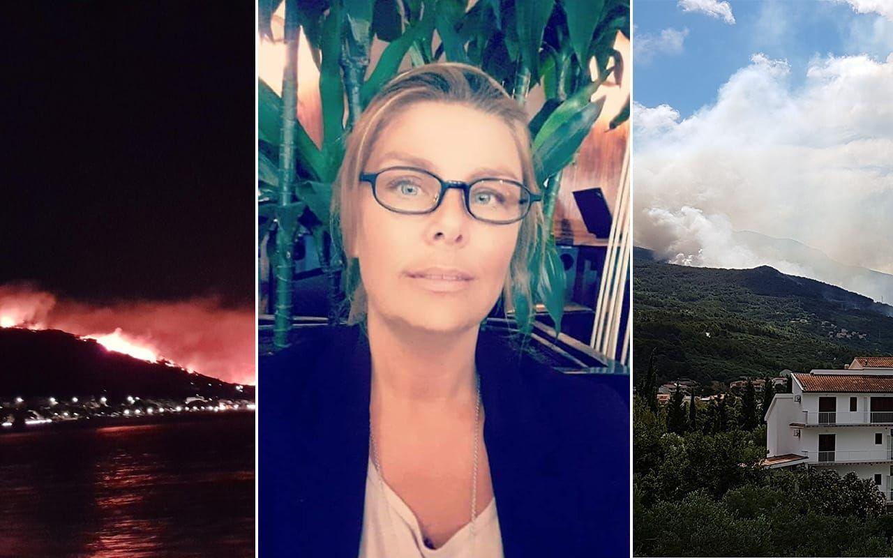 En brand har under natten härjat i ett av Kroatiens mest populära tillhåll för turister. Linda Nilsson med familj från Lerum befinner sig på platsen på semester. Bild: Privat
