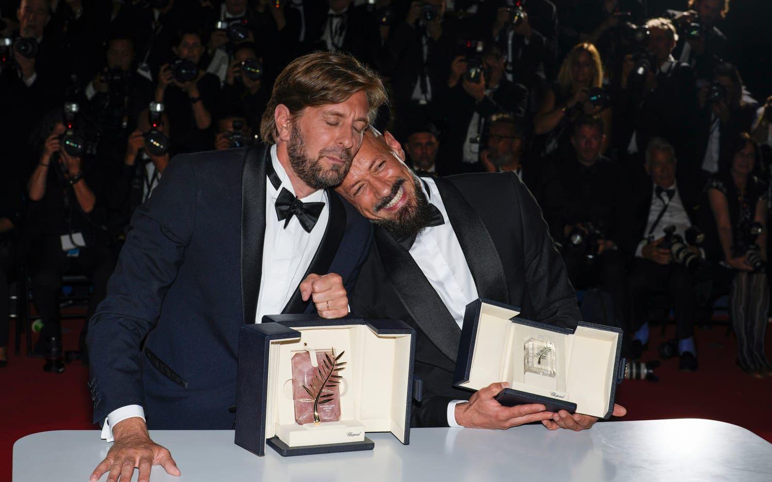 Ruben Östlund och Tarik Saleh prisades båda på filmfestivalen i Cannes i maj. Nu gör de upp om Guldbaggarna. Arkivbild.
