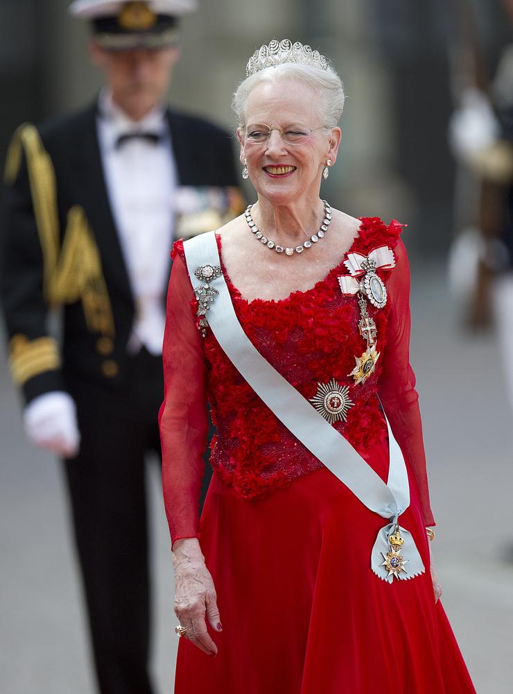 2015: Drottning Margrethe på prinsbröllop i Sverige. Arkivbild.