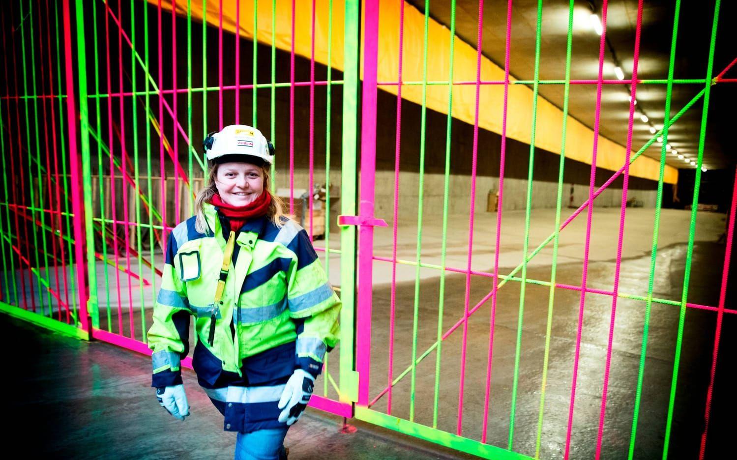 Nicole Jakobs, blockchef på tyska entreprenörsföretaget Züblin som bygger Marieholmstunneln. Bild: Anders Ylander.