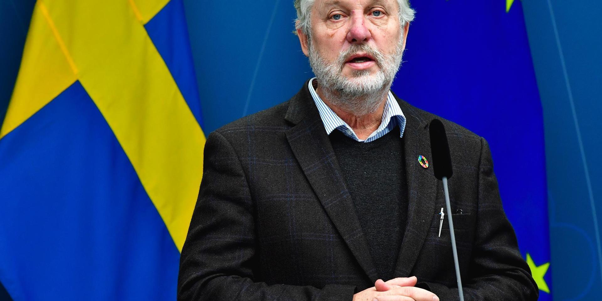 Peter Eriksson, minister för internationellt utvecklingssamarbete (MP) lämnar regeringen. Arkivbild.