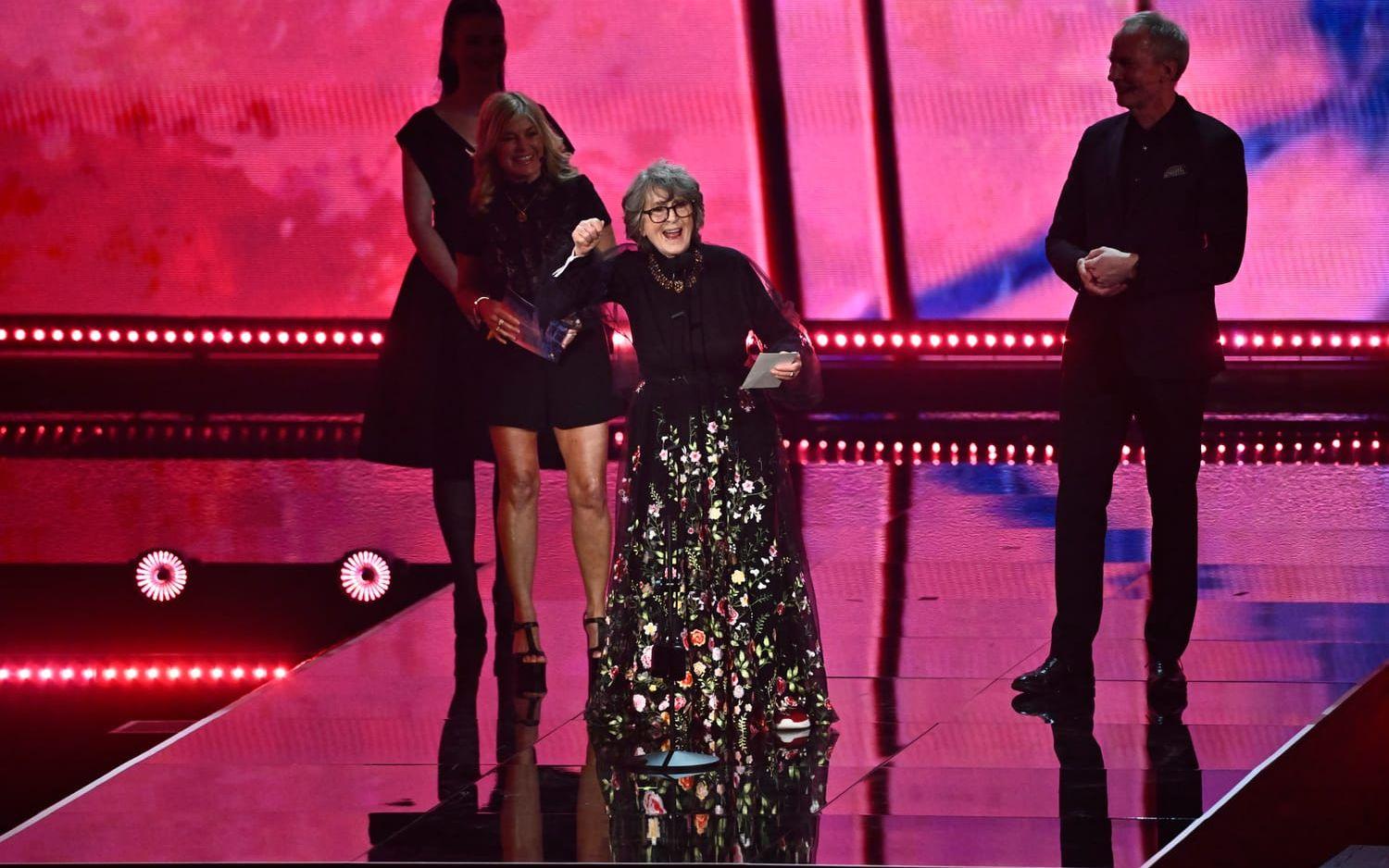 Siw Malmkvist bjöd på en Pippi-rap när hon tar emot årets hederspris.