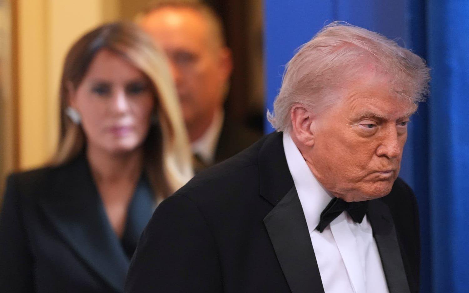 USA:s president Donald Trump och första frun Melania strax efter attentatsförsöket.