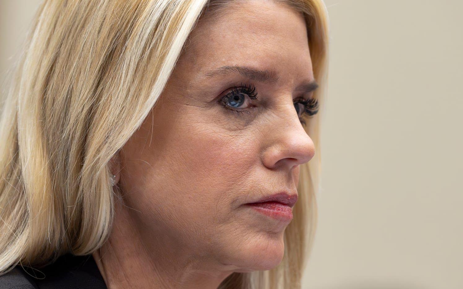 Justitieminister Pam Bondi ska frågas ut på nytt om Epsteinutredningen. Arkivbild.