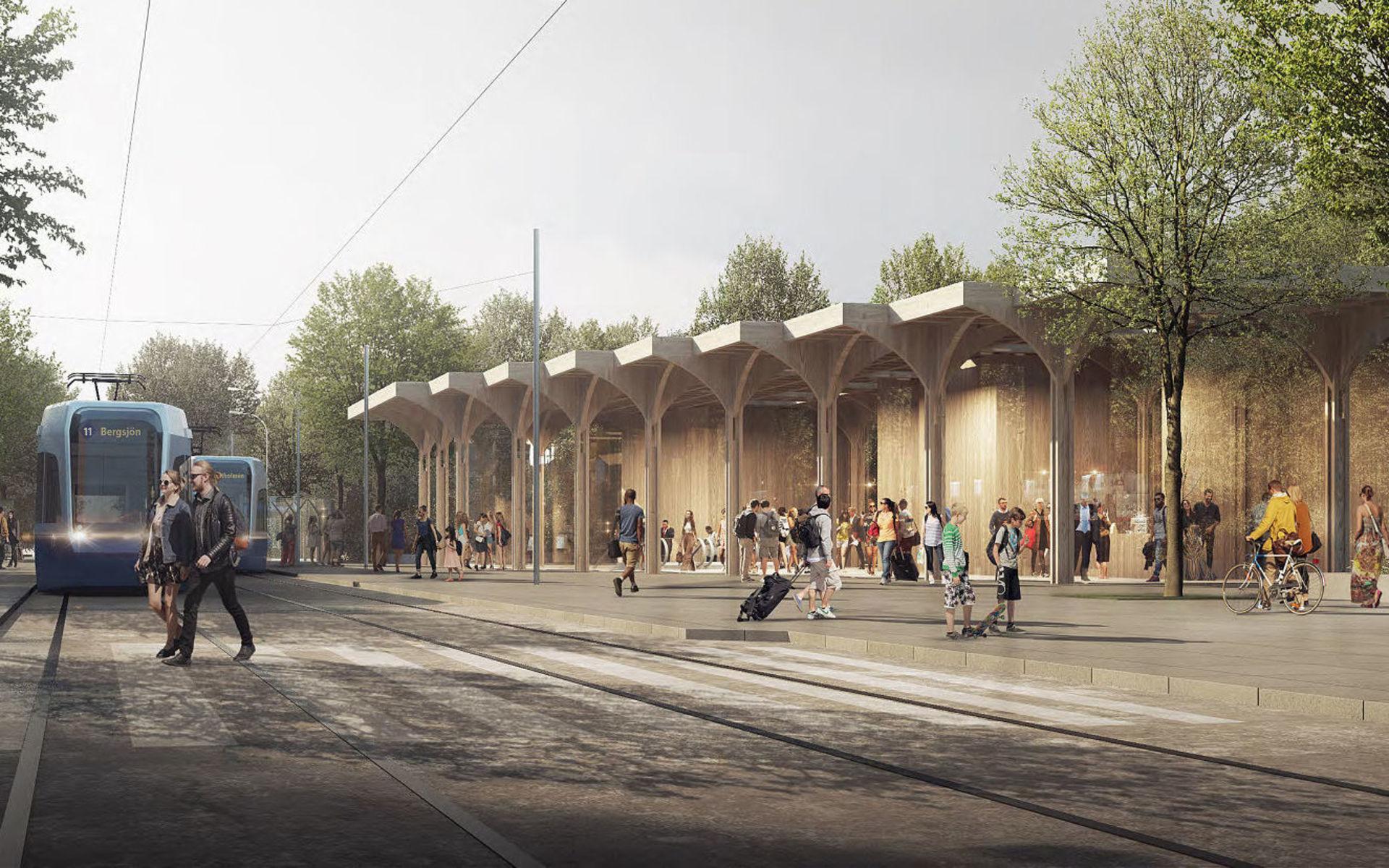 &quot;Portal&quot; är ett av förslagen till hur området kring Haga station ska se ut i framtiden.