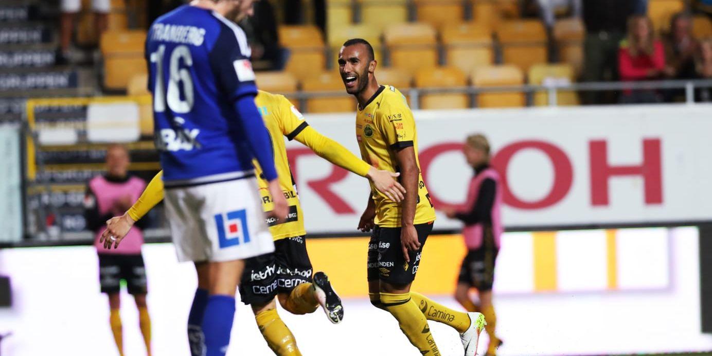 Elfsborgs Issam Jebali jublar efter sitt tredje mål mot Sundsvall.