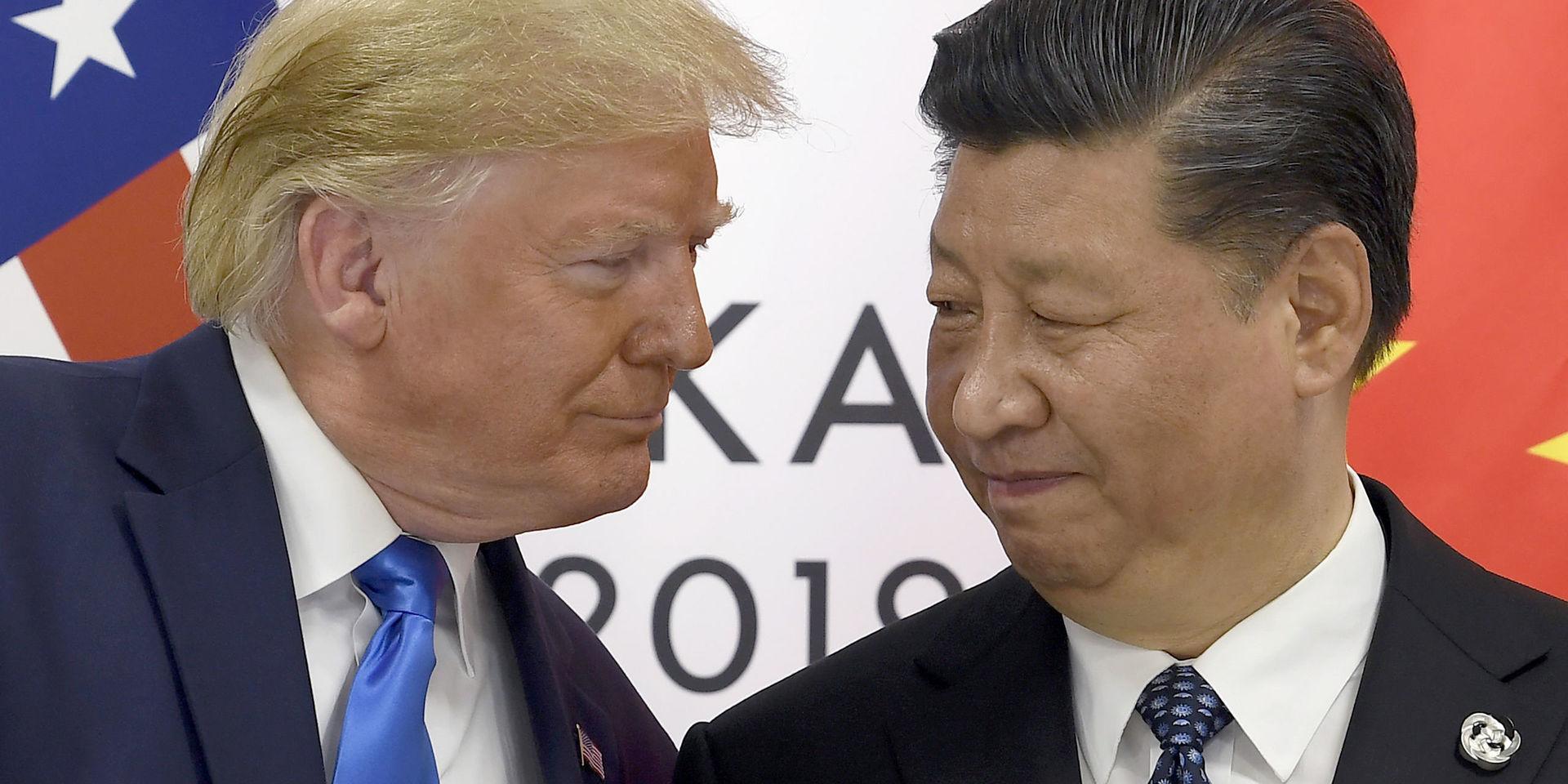 USA:s president Donald Trump och Kinas president Xi Jinping vid G20-mötet i Japan i juni.