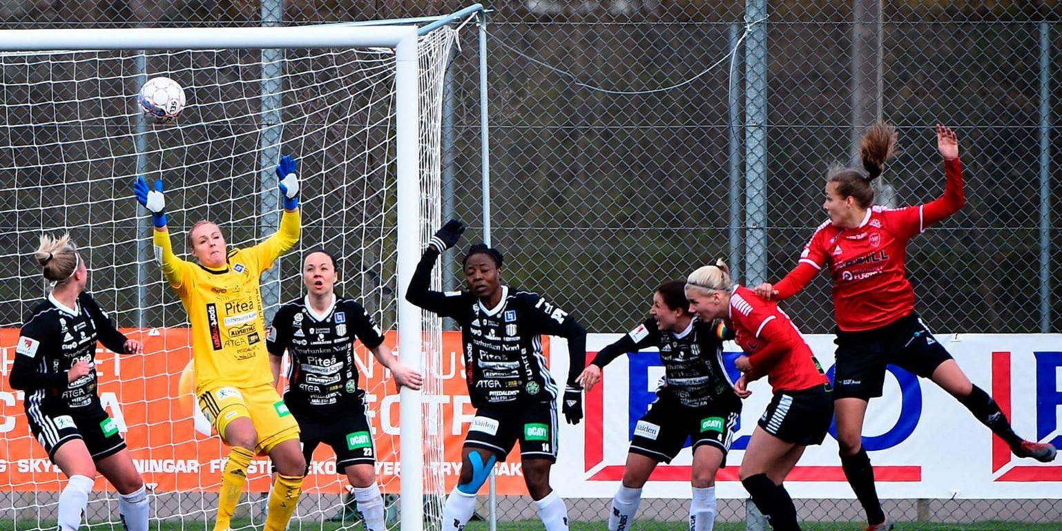 Limhamn Bunkeflos Anna Björk Kristjánsdóttir nickade in 1–0 mot Piteå.
