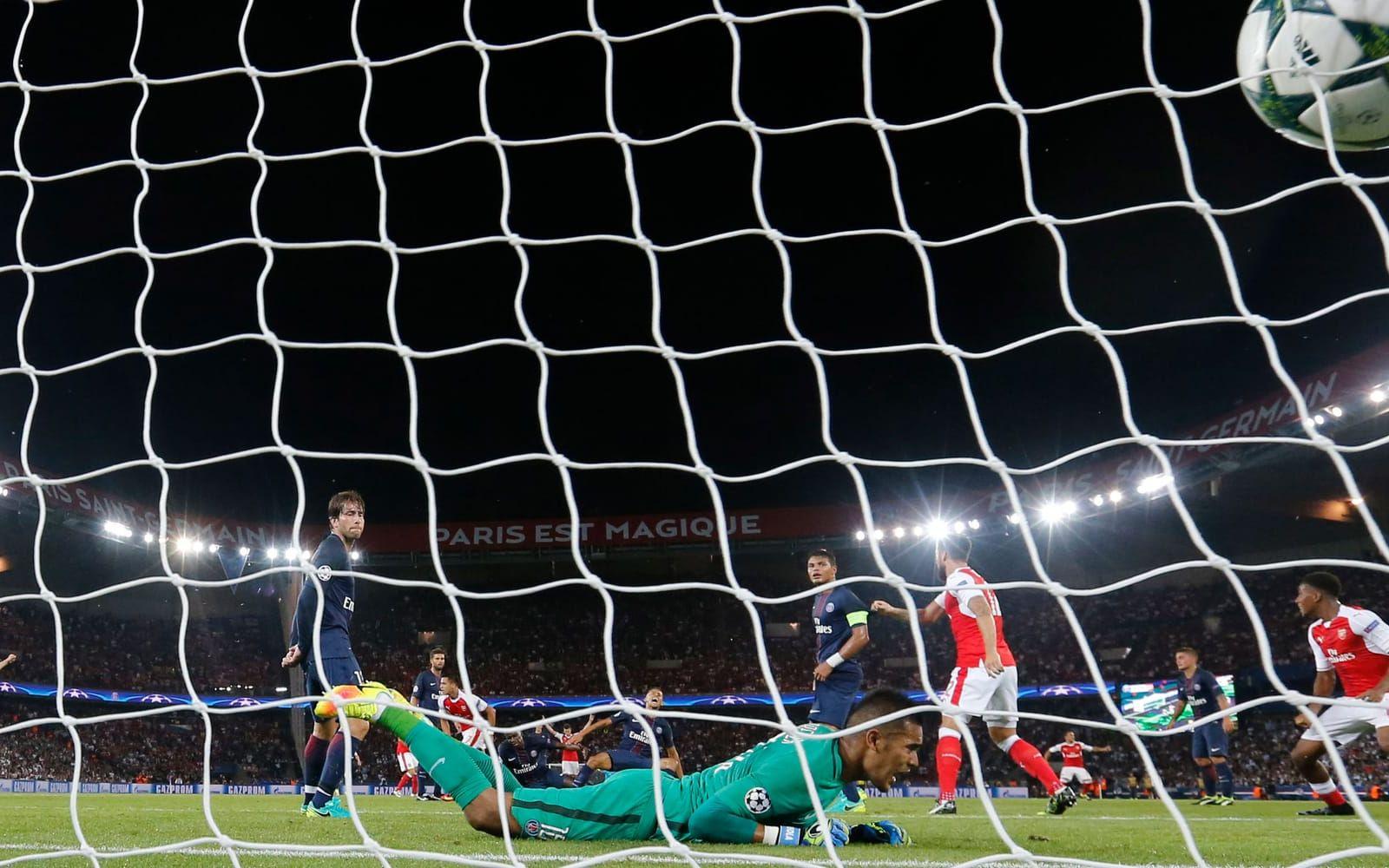 Arsenals mål i den den andra halvleken. Foto: Bildbyrån