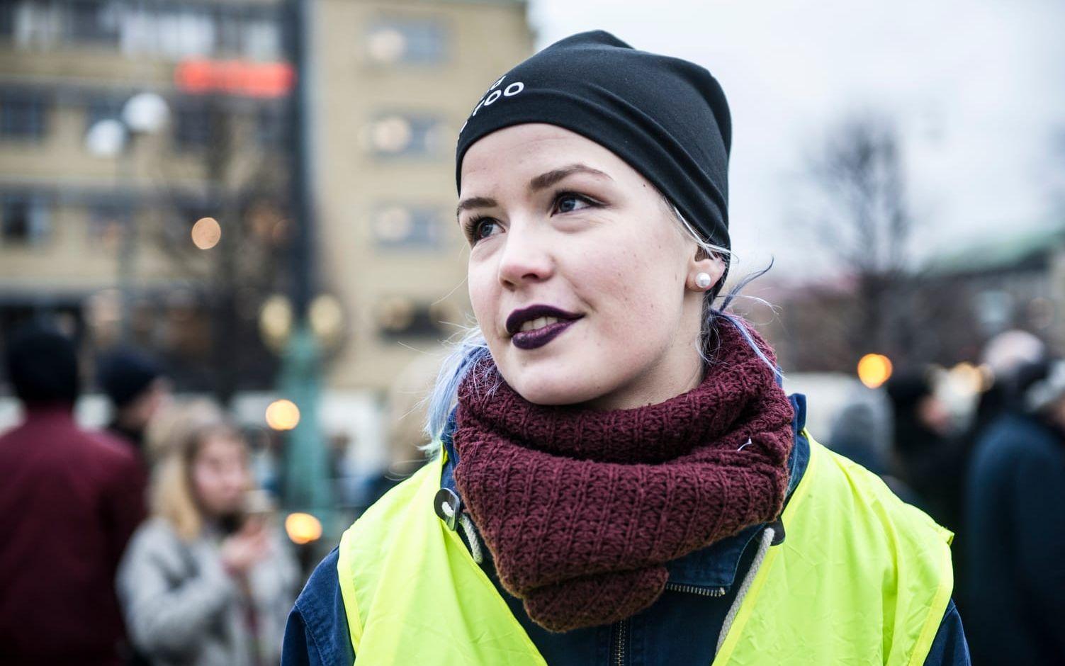 Karolina Järn , medarrangör till fackeltåget i Göteborg,
