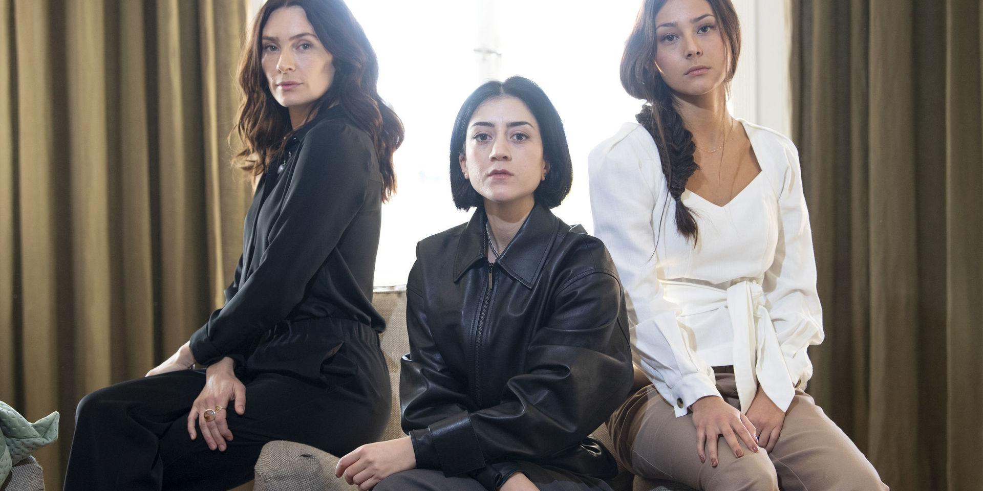 Aliette Opheim, Gizem Erdogan och Nora Rios spelar huvudrollerna i SVT:s nya serie 'Kalifat'.