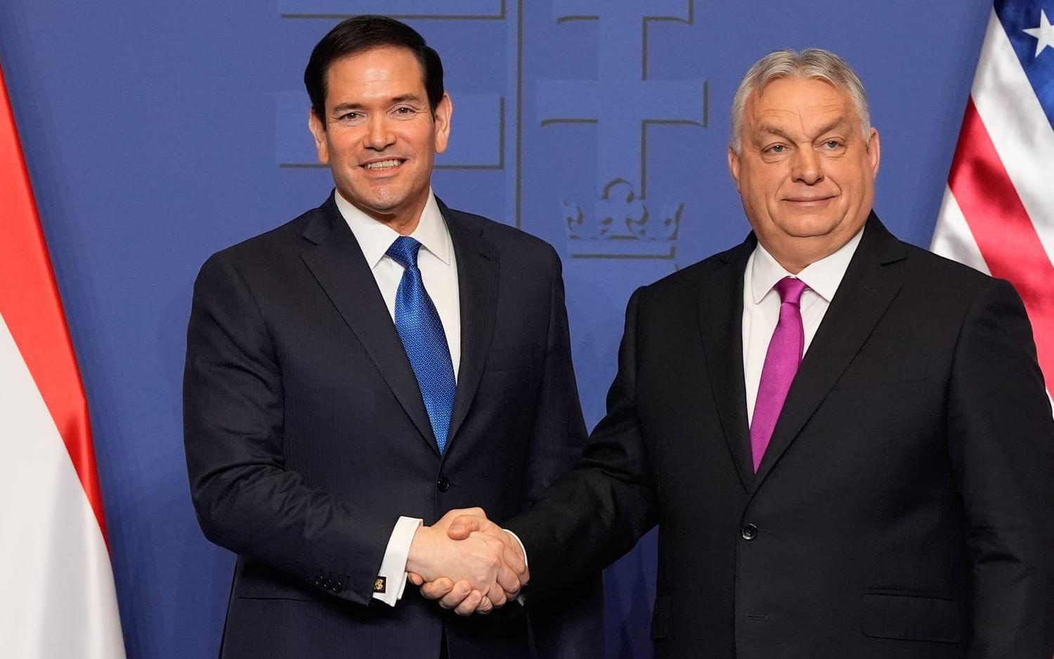 USA:s utrikesminister Marco Rubio besökte Ungern i februari för att stötta premiärminister Viktor Orbán inför valet den 12 april.