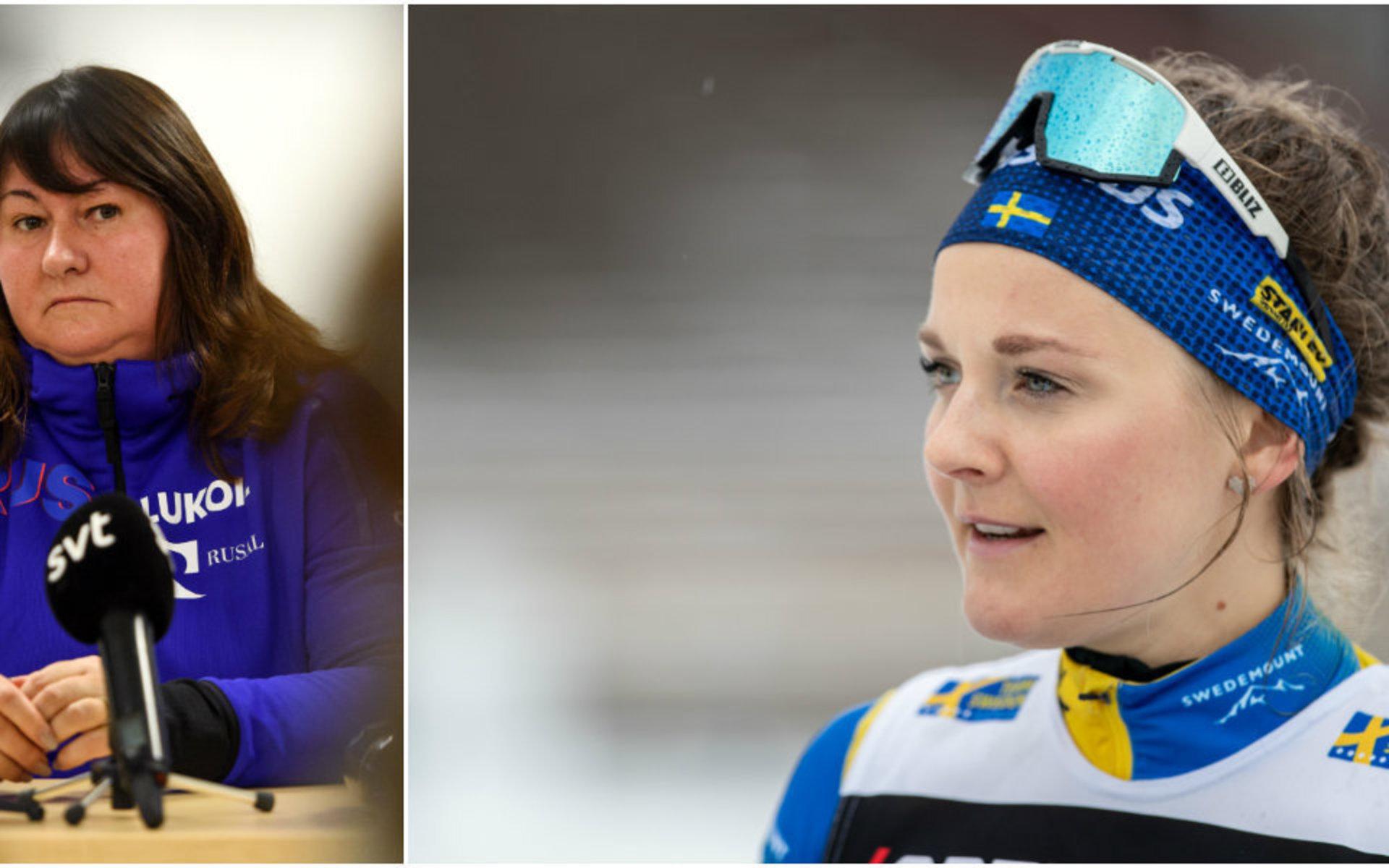 Den ryska skidpampen, Jelena Välbe, kritiserade nyligen Stina Nilsson: &quot;Hon kunde inte acceptera att det dök upp två tjejer i laget som kunde slå henne&quot;.