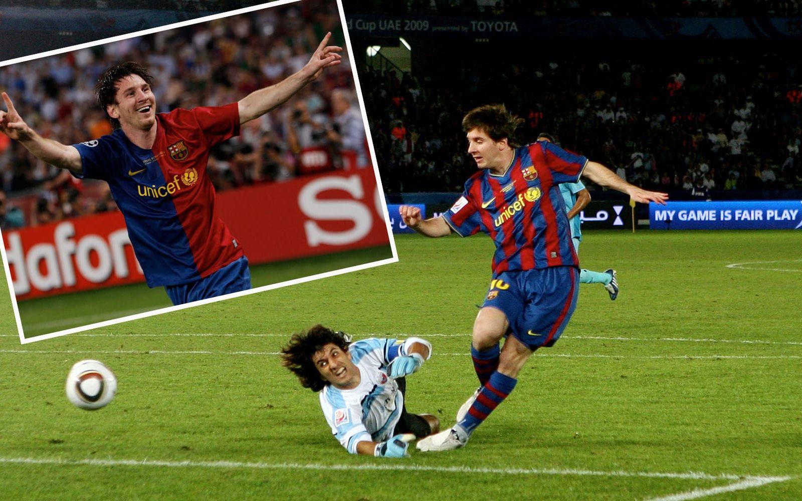 2009. Vinnare: Lionel Messi, Argentina och Barcelona. Den här gången var det ombytta roller och Criistiano Ronaldo slutade tvåa. Xavi, Bercelona och Spanien, kom trea. Foto: Bildbyrån
