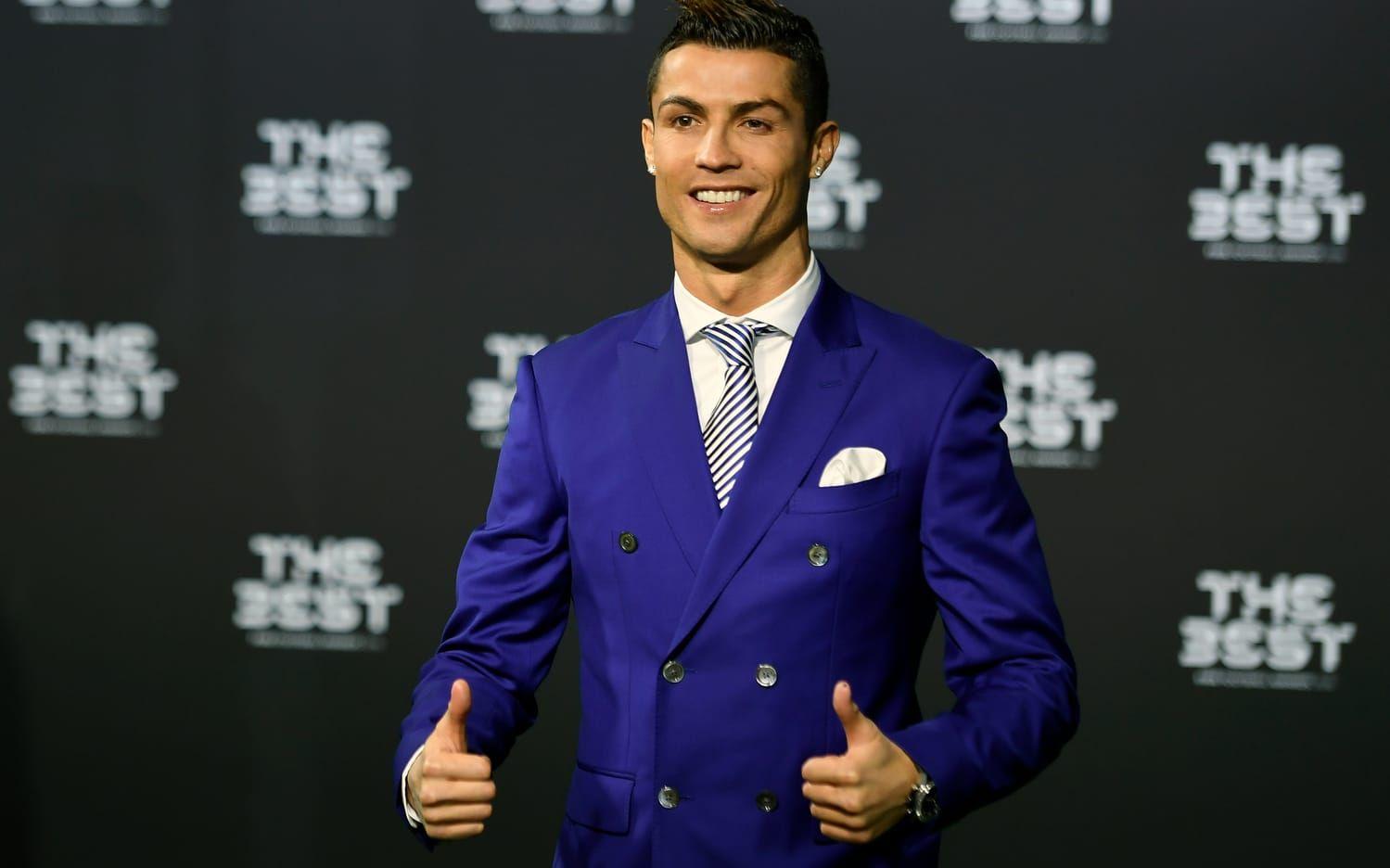 2016. Vinnare: Cristiano Ronaldo, Portugal och Real Madrid. Tog hem priset för fransmannen Antoine Griezmann och Lionel Messi. Foto: TT