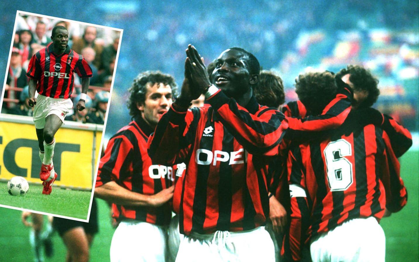 1995. Vinnare: George Weah, Liberia och Paris Saint-Germain/Milan. Paolo Maldini blev tvåa och Jürgen Klinsmann trea. Foto: Bildbyrån