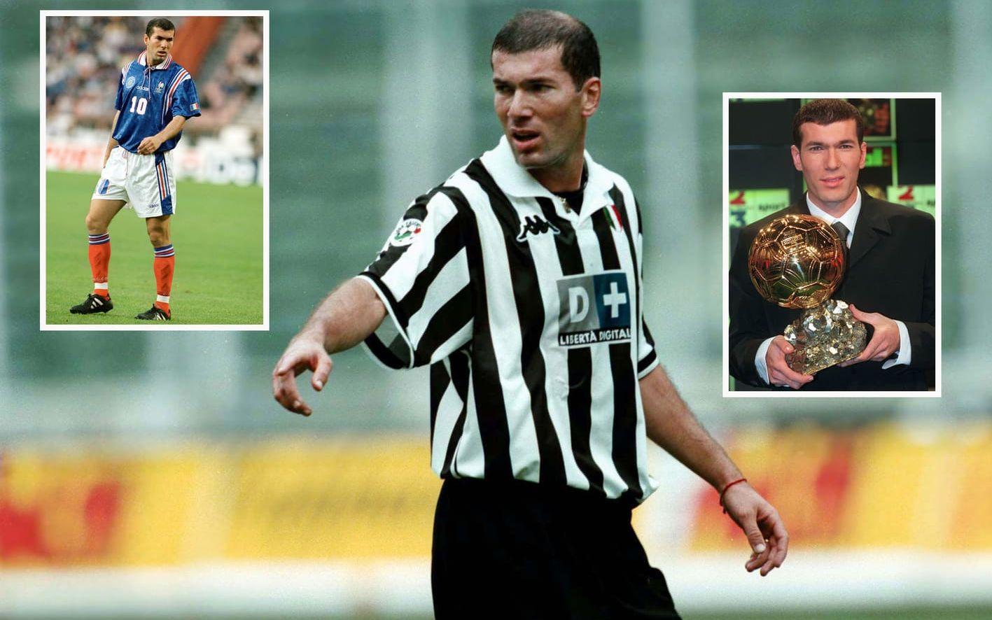 1998. Vinnare Zinedine Zidane, Frankrike och Juventus. Ronaldo petades ner till andraplatsen och kroaten Davor Suker blev trea i omröstningen. Foto: Bildbyrån/TT