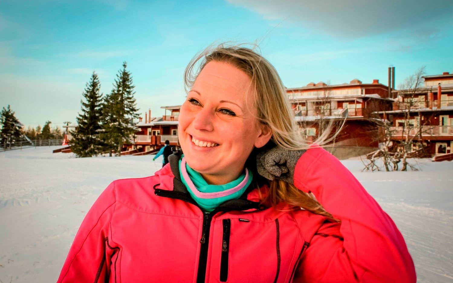 36-åriga Linda Stjern, en av få åretruntboende i Sälen som håller på Gais i fotboll... Bild: Martin Björklund