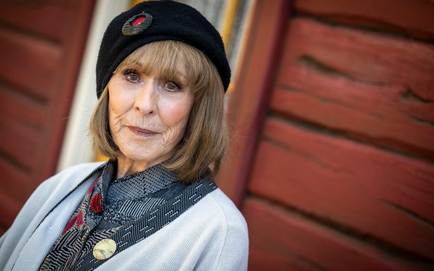 Eva Rydberg vid tisdagens pressträff inför uppsättningen av "Hjälten från Öresund" på Fredriksdalsteatern i Helsingborg.