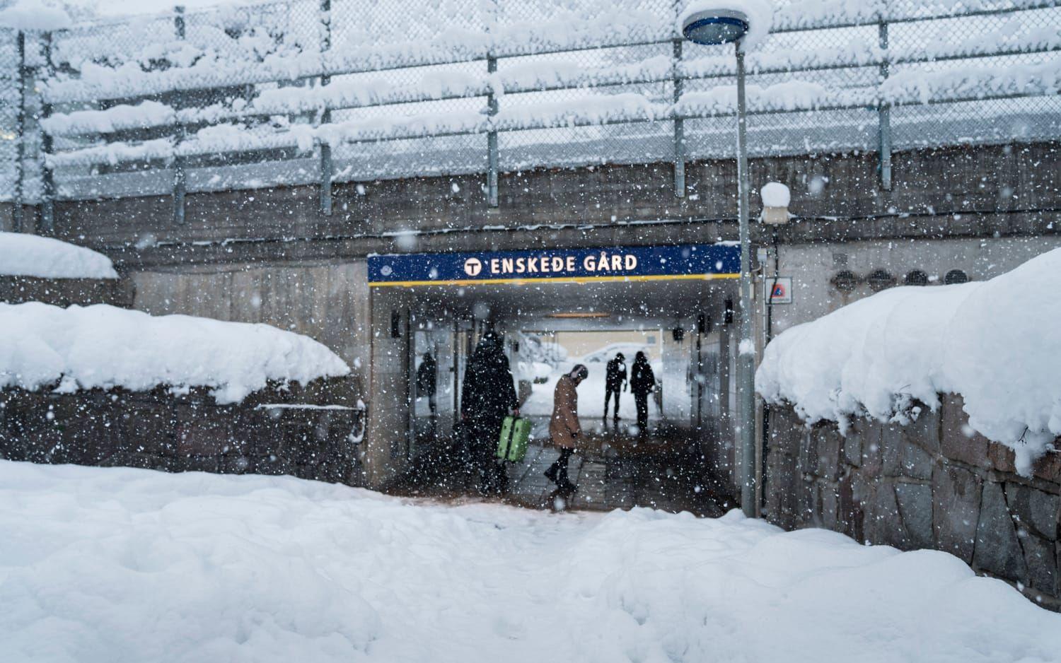 En tunnelbanestation i Enskede.