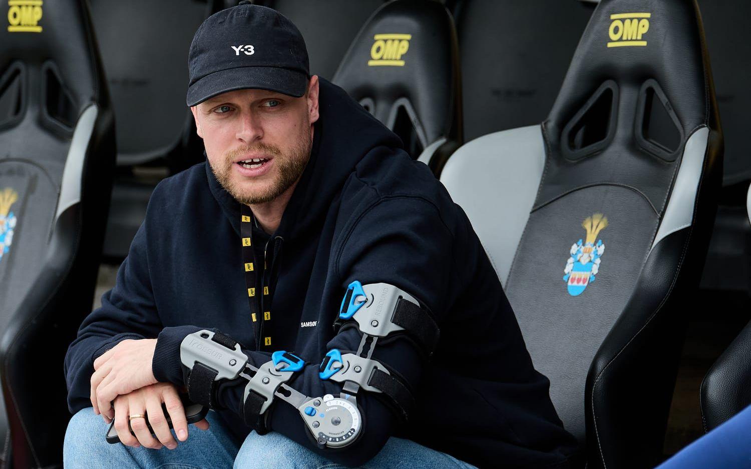 Djurgårdsmålvakten Malkolm Nilsson Säfqvist väljer att avsluta karriären på grund av sin komplicerade armbågsskada. Arkivbild.
