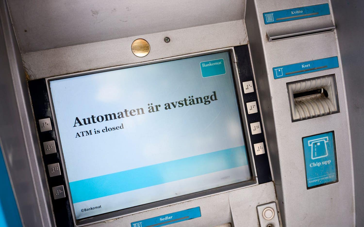 Cirka en fjärdedel av Bankomats maskiner är just nu ur drift. Arkivbild.