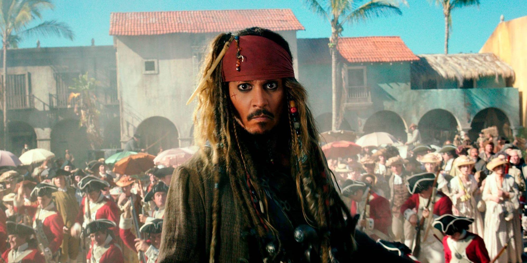 Johnny Depp som Kapten Jack Sparrow i den nya "Pirates of the Caribbean"-filmen. Pressbild.
