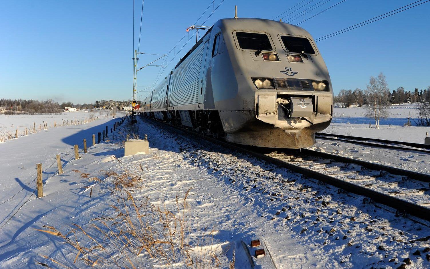Vintervädret slog hårt mot tågens punktlighet i februari. Arkivbild