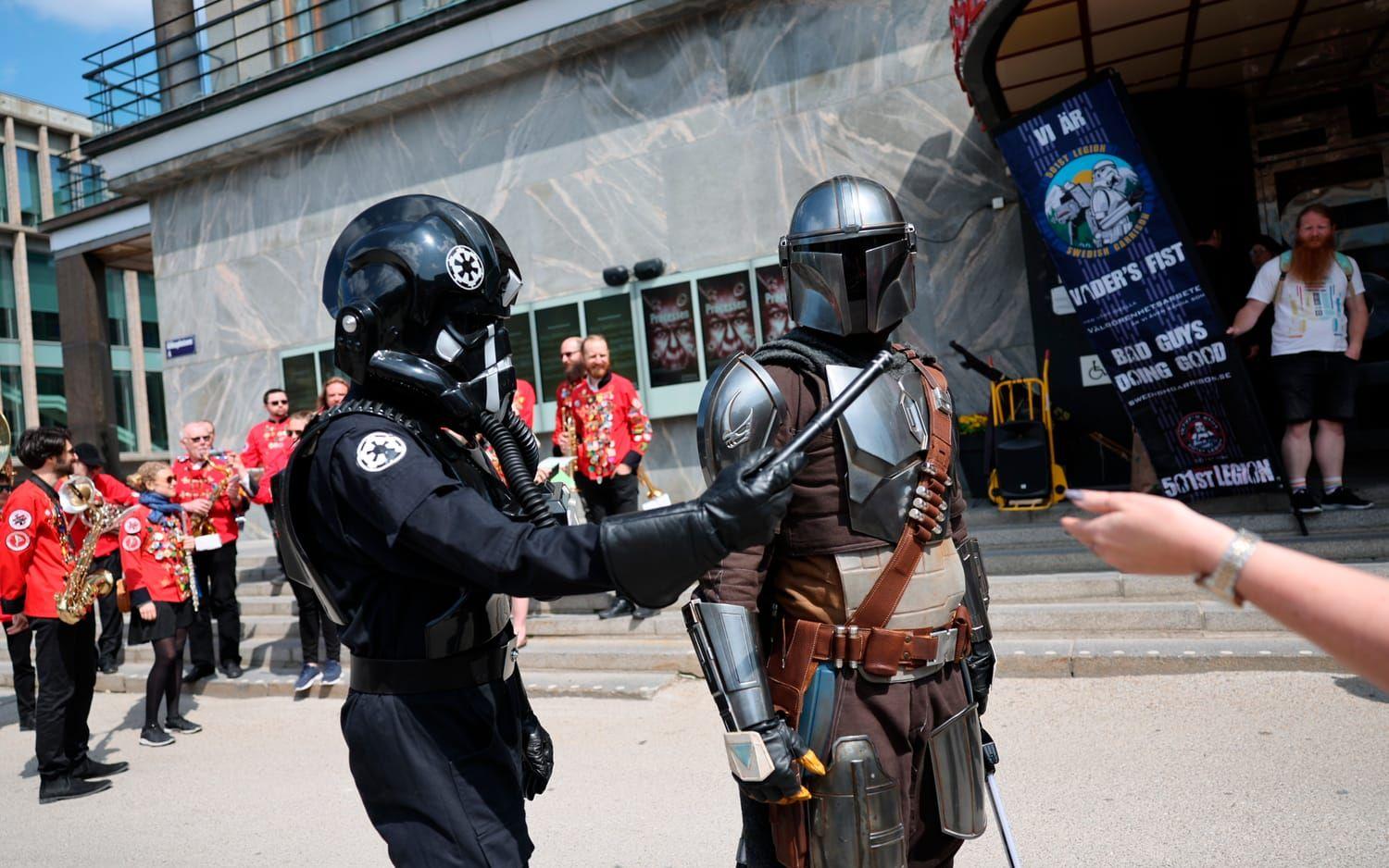 Star Wars-välgörenhetsorganisationen Swedish Garrison fanns på plats i paraden.
