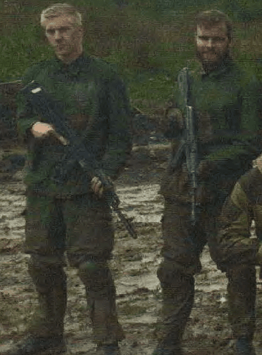 Anton Thulin och Viktor Melin under den paramilitära utbildningen i Ryssland. Bild. Säpo
