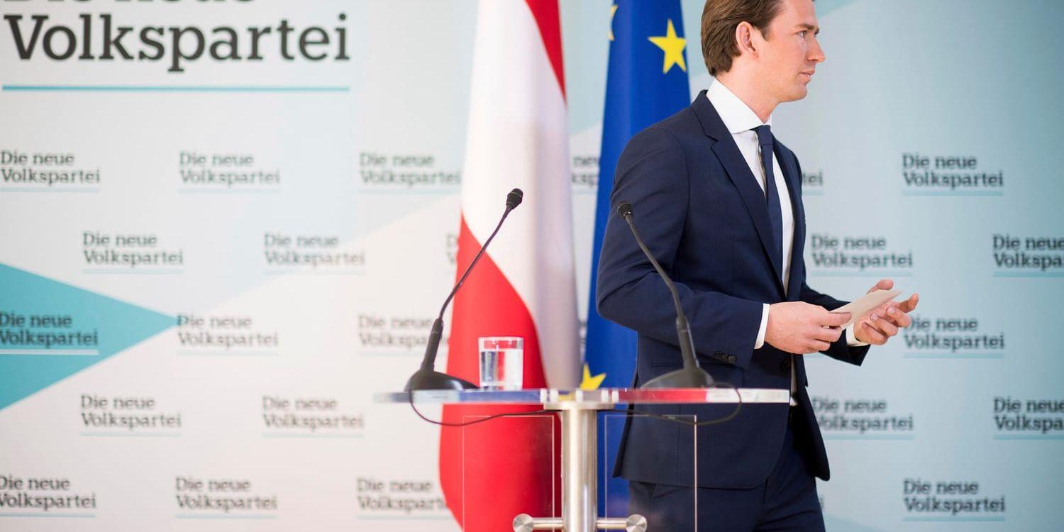 Österrikes förbundskansler Sebastian Kurz (ÖVP). Arkivbild.