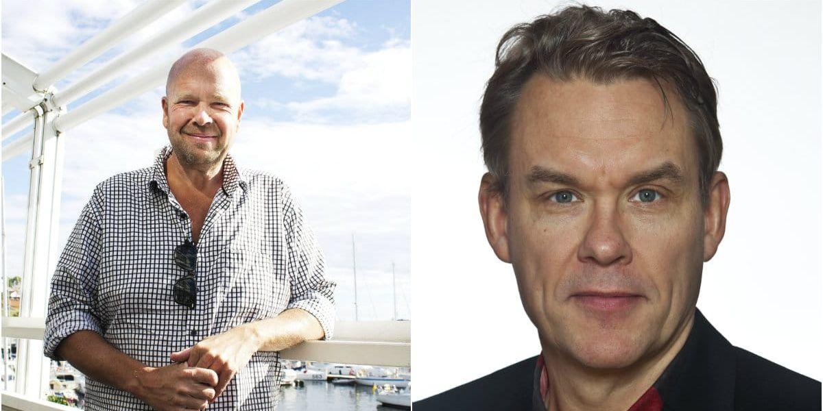 Lasse Kronér och Peter Nyrén, programbeställare för underhållning på SVT.