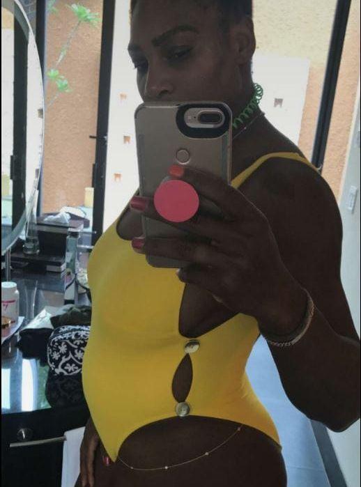 Serena Williams inlägg på Snapchat.