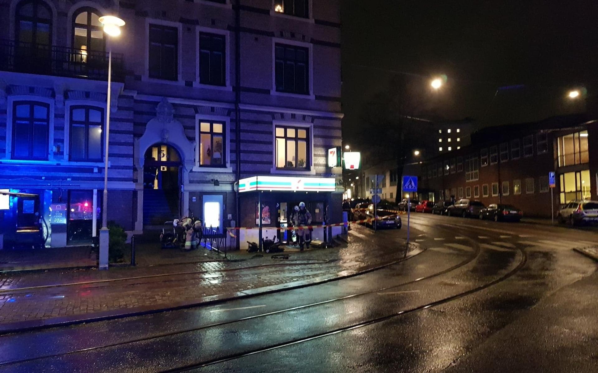 Branden utbröt i en Seven Eleven på Vasagatan.