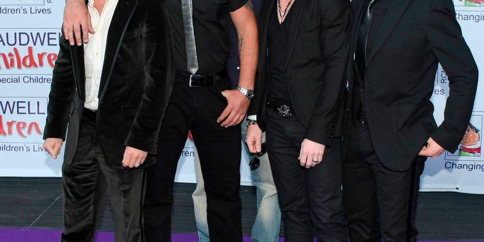Stephen Gately, längst till vänster, gick bort 2009. Boyzones övriga medlemmar Keith Duffy, Shane Lynch, Ronan Keating och Mikey Graham åker på turné nästa år. Arkivbild.