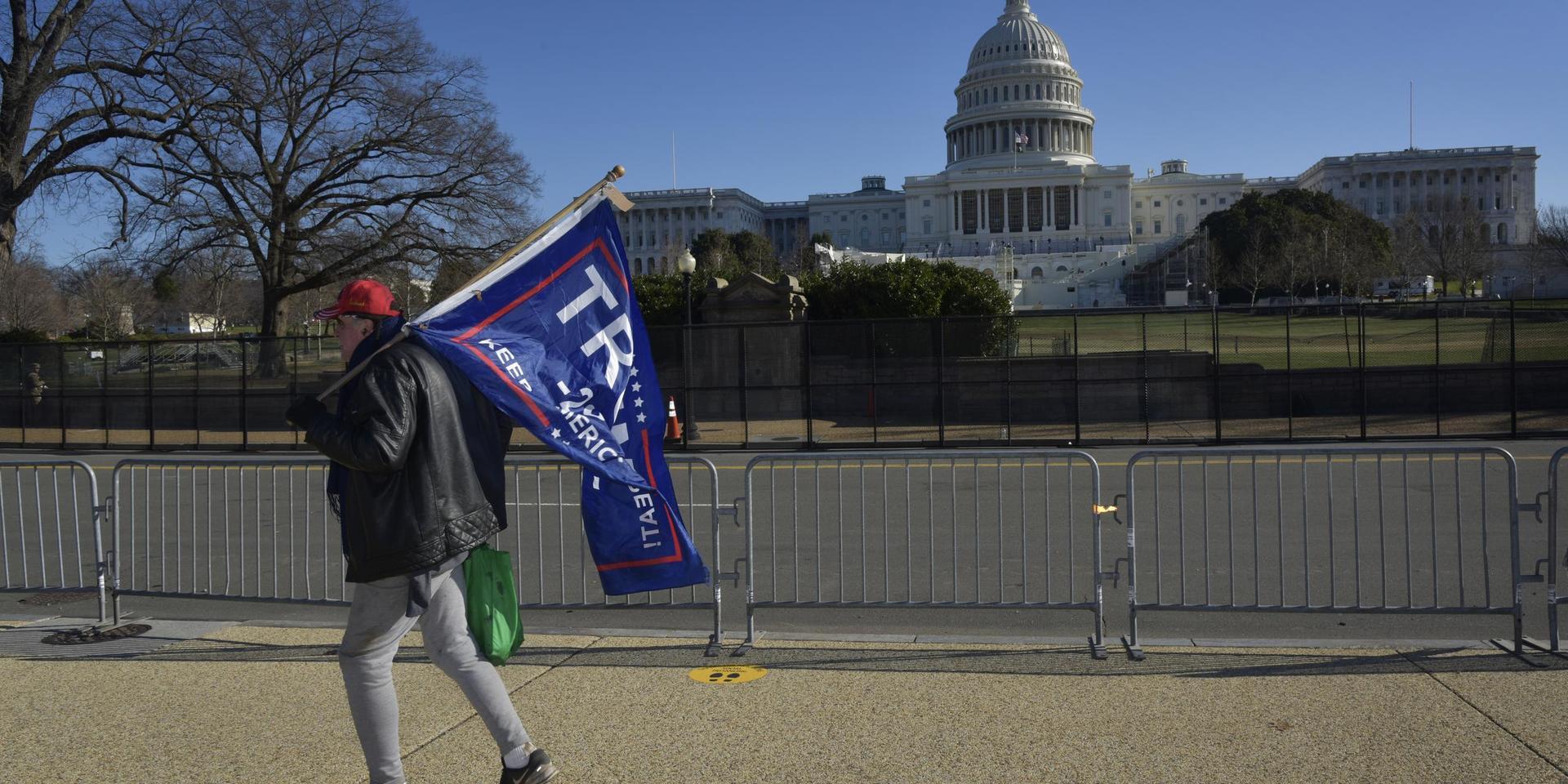 Dagen efter det att Trumpanhängare stormade Kapitolium var det lugnt i Washington.