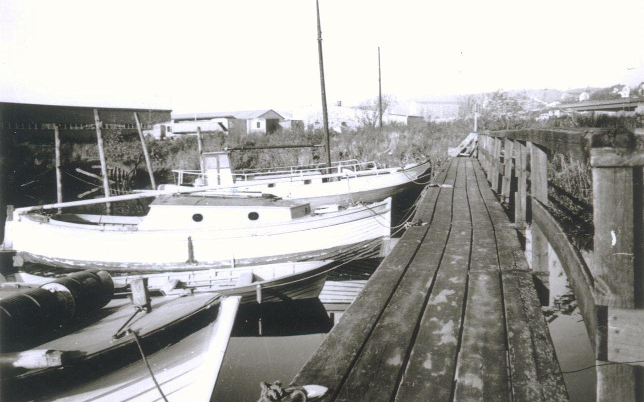 Småbåtshamnen vid Ringön 1966. Foto: Göteborgs stadsmuseum