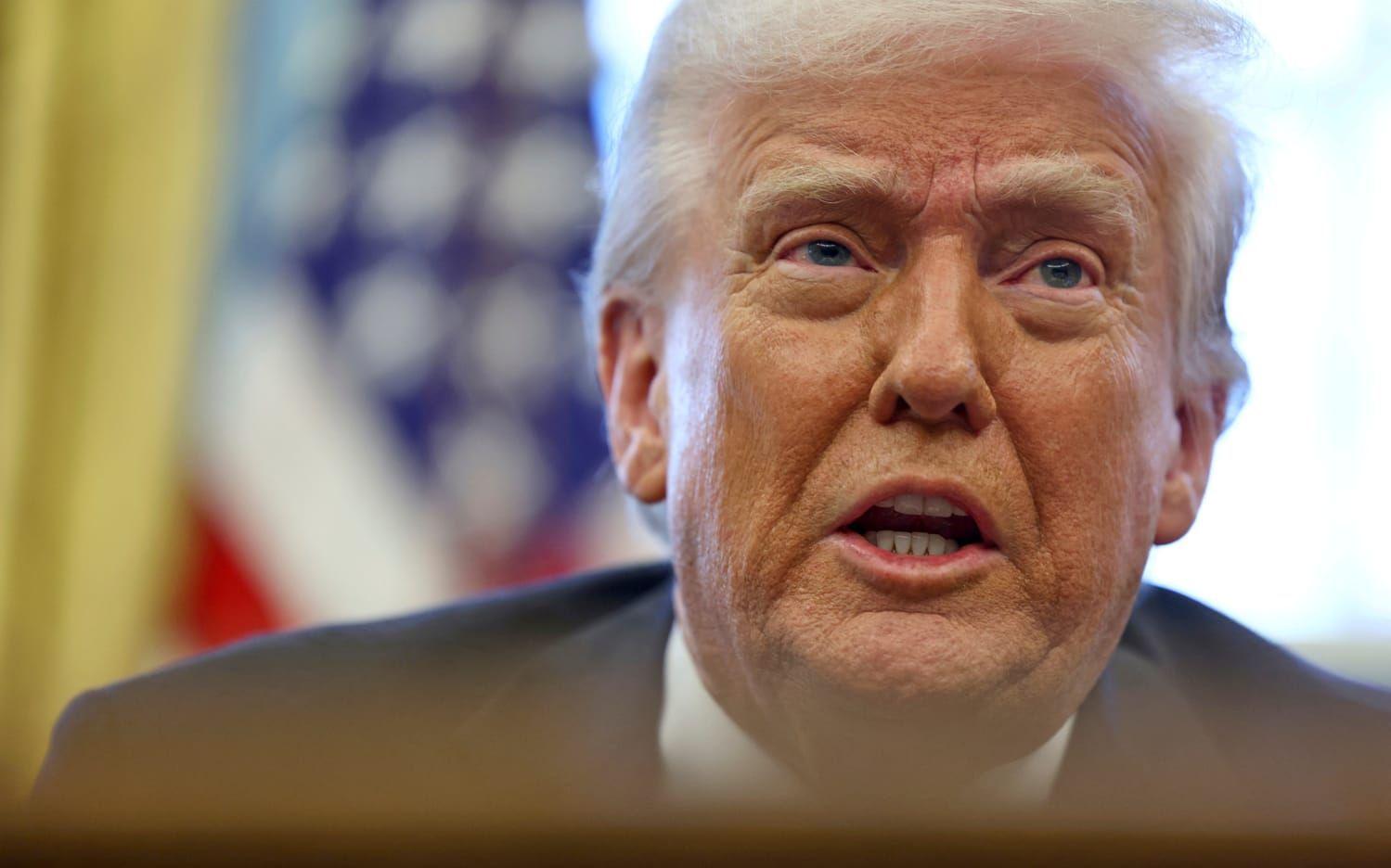 USA:s president Donald Trump i Vita huset på onsdagen.