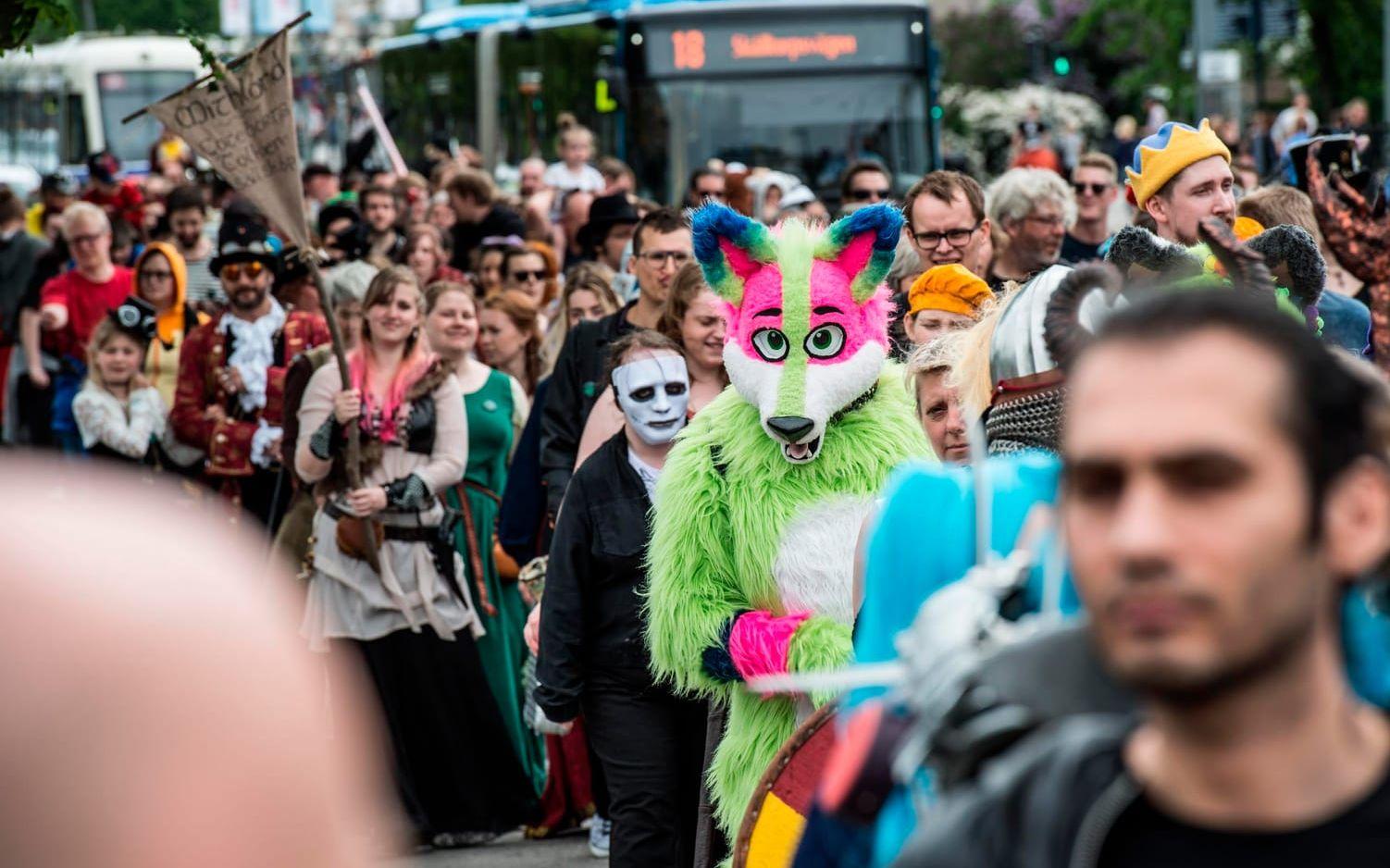 Geek Pride Parade i Göteborg på söndagen. Den årliga nördparaden är en del av firandet av Geek Pride Day, som infaller den 25:e maj. Foto: Olof Ohlsson.