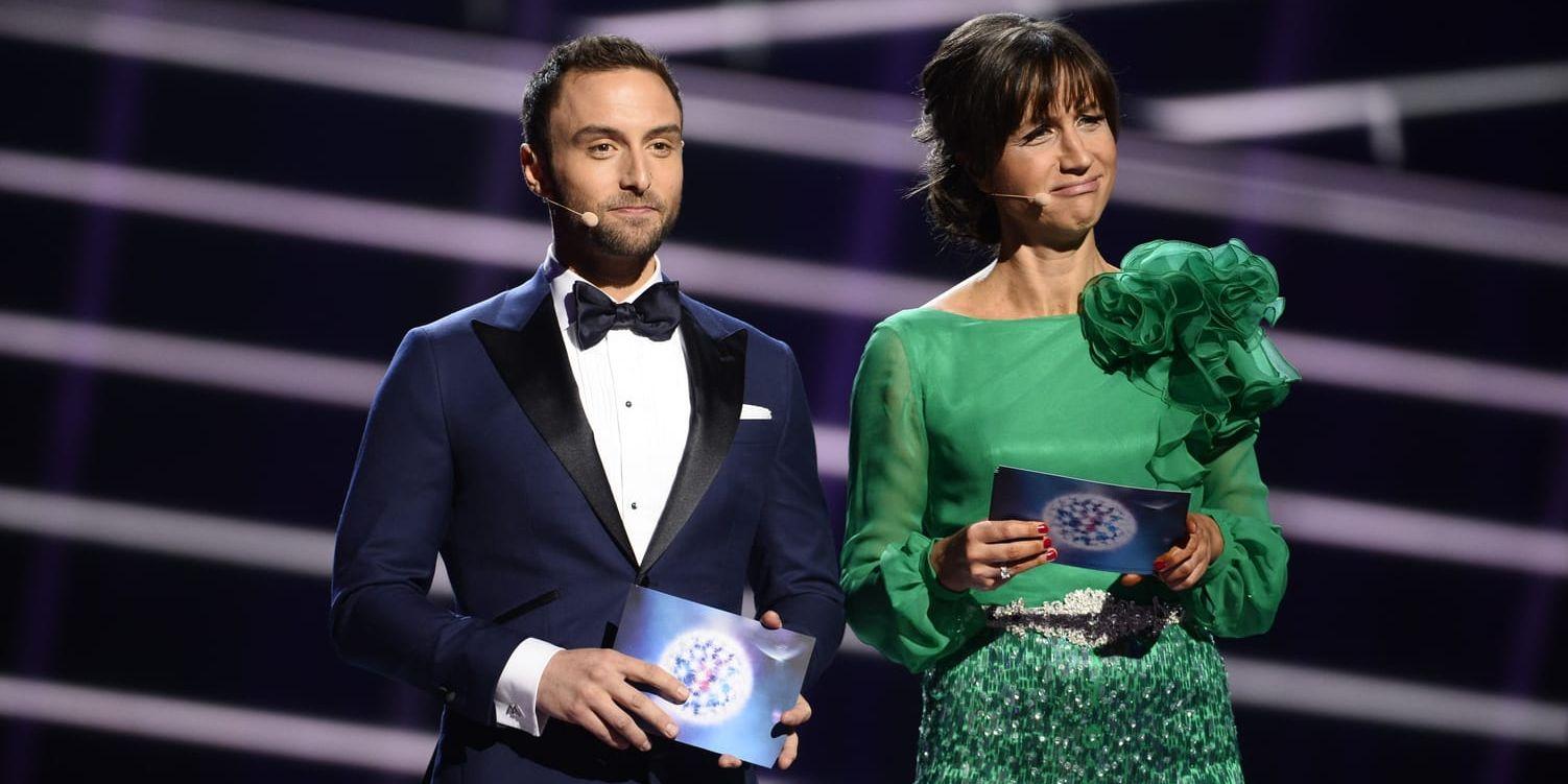 Drygt 3,6 miljoner såg Måns Zelmerlöw och Petra Mede leda Eurovision Song Contest.