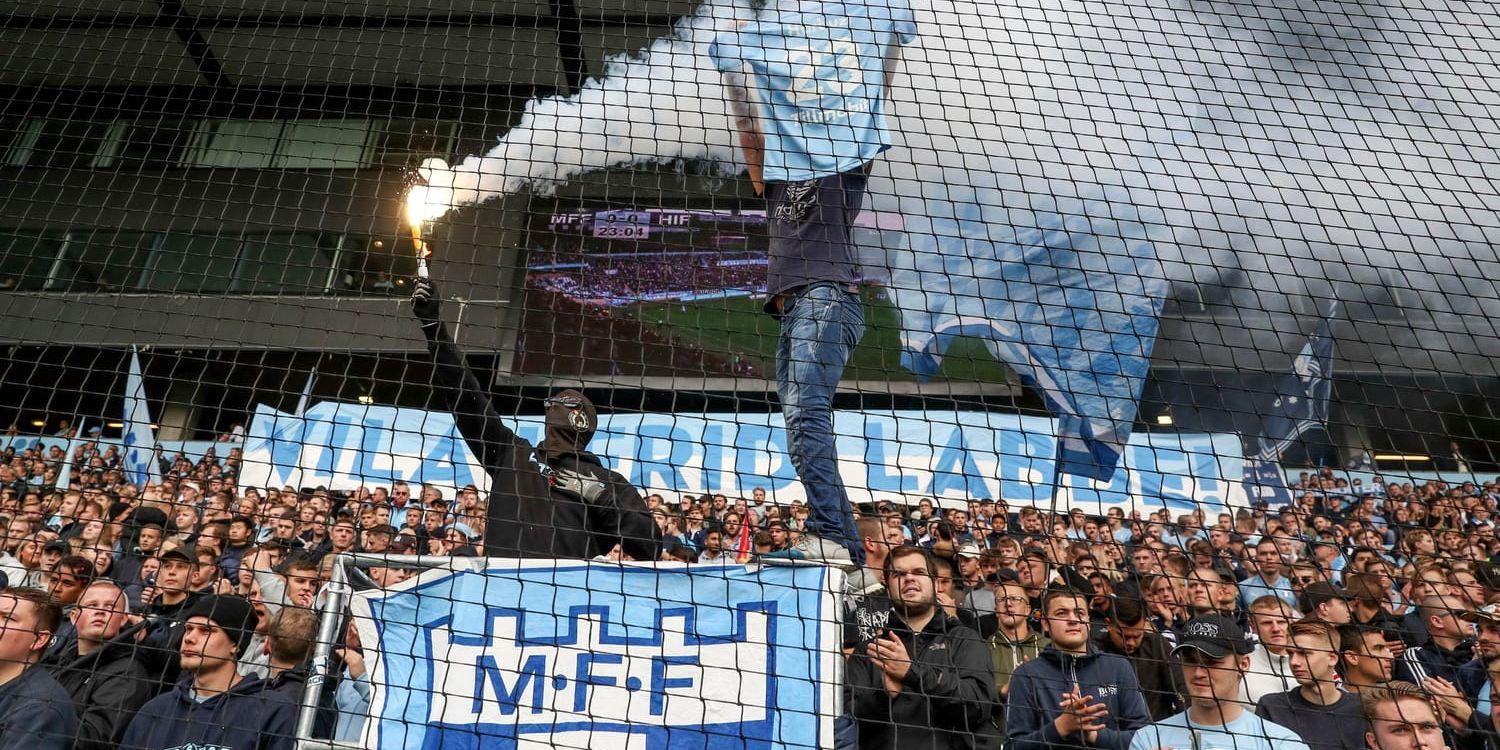 Polisen övervakade publiken med drönare i matchen mellan Malmö och Hammarby.