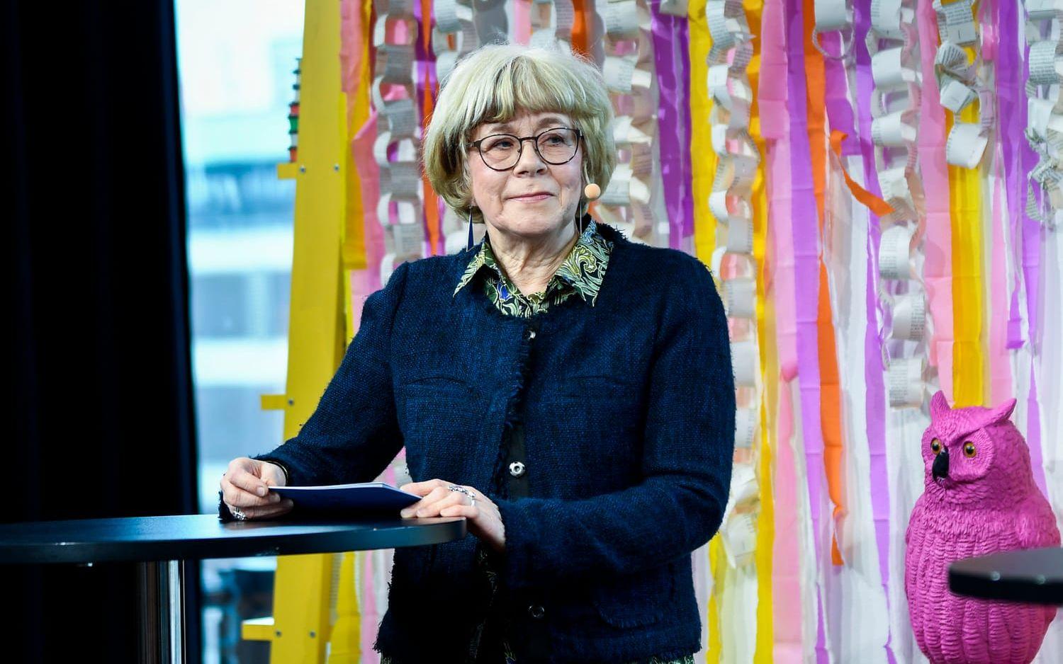 Boel Westin är ordförande i juryn för Alma-priset, som delas ut till en person eller organisation som bidrar till litteraturens betydelse för barn och unga. Arkivbild.