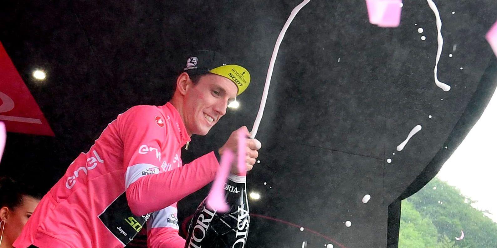 Simon Yates hade all anledning att fira efter etapp nio av Giro d'Italia. Arkivbild.
