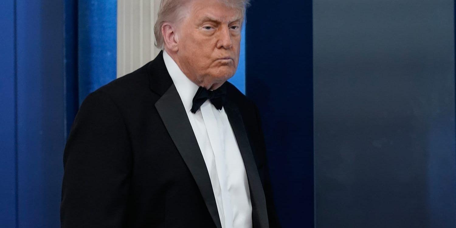 En bister Donald Trump.