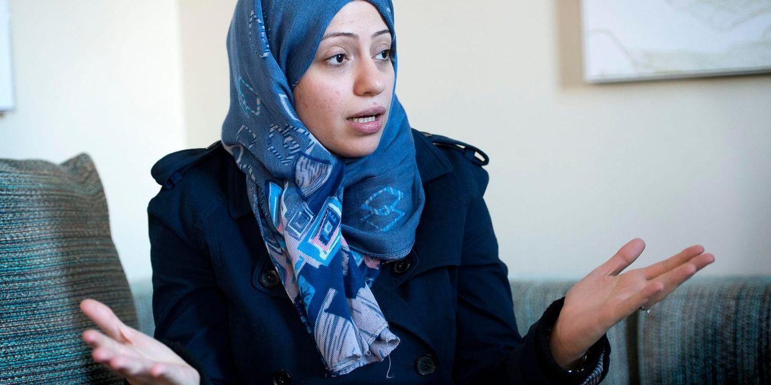 Människorättsaktivisten Samar Badawi greps i Saudiarabien tidigare i veckan. Bilden är tagen när Badawi besökte Sverige 2013. Arkivbild.