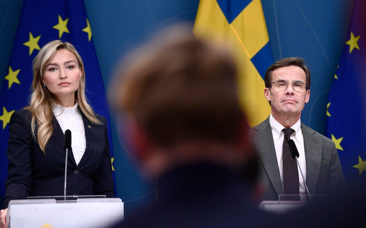 Energi- och näringsminister Ebba Busch (KD) och statsminister Ulf Kristersson (M).