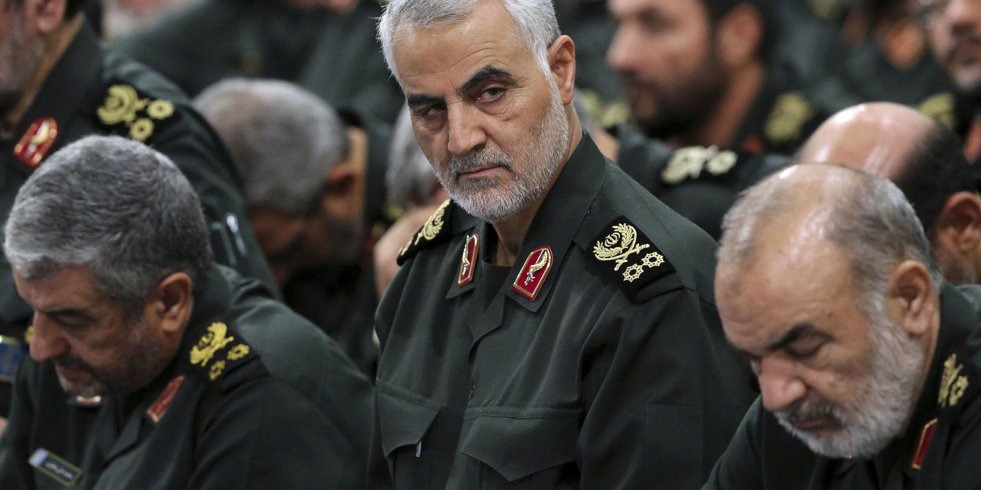 Qassem Soleimani, chef för Irans specialstyrka Quds, dödades i en attack mot Bagdads flygplats i Irak. Enligt Pentagon var det USA:s president Donald Trump som beordrade attacken. Arkivbild.