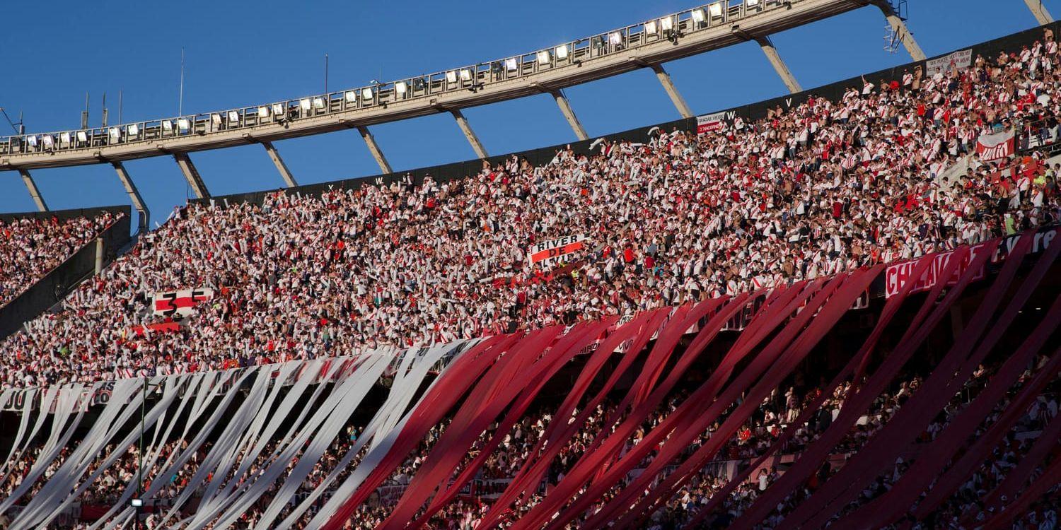 River Plate får spela sin hemmamatch i Copa Libertadores-finalen i Madrid. Arkivbild.