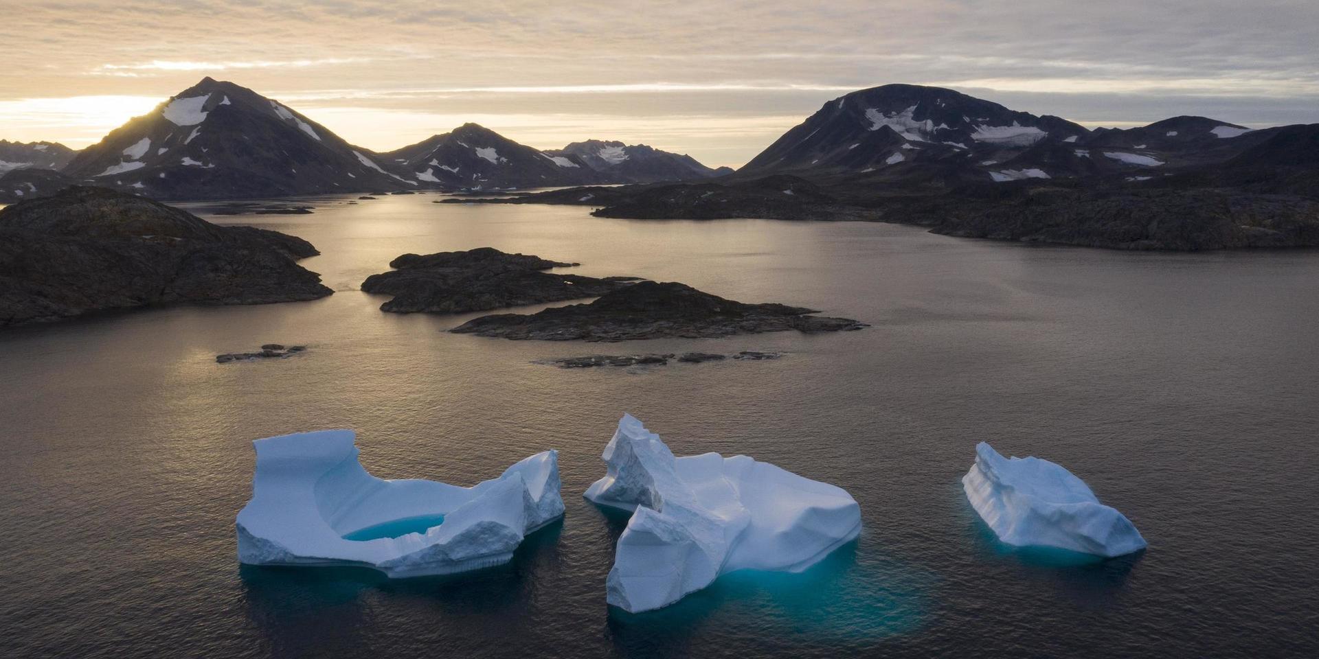 Vad som på många håll i världen skulle beskrivas som finväder ställer till problem med smältning på Grönland. Arkivbild.